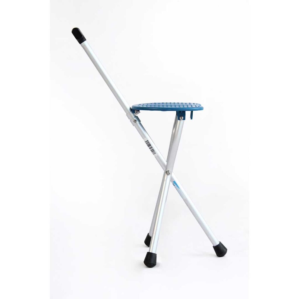 Bastón con asiento plegable